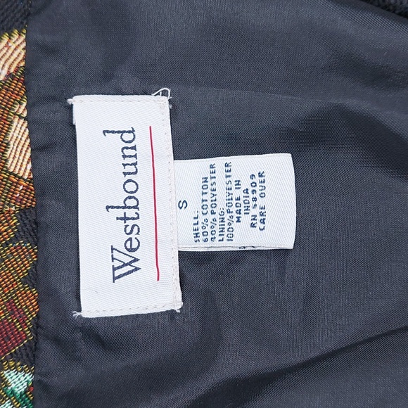 1990's Vintage Christmas Tapestry Vest Small - Picture 8 of 13